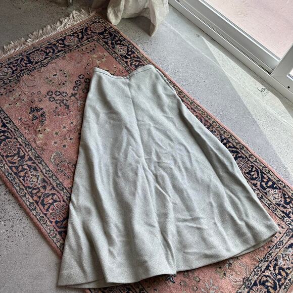 Anne Klein Women's Small Skirt Blue Wool Vintage 60s Full Length - Picture 1 of 4
